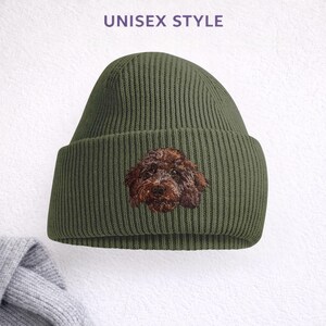 Cockapoo Brown Embroidered Beanie - Unisex One Size Fit - Gift Boxed