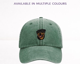 Rottweiler Embroidered Baseball Cap Unisex Dog Lover Hat with Gift Box