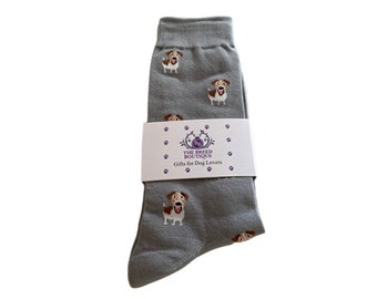 Jack Russel Socken Unisex Einheitsgröße UK 5 - 11,EU 38 - 46, US 7,5 - 12 Schlichtes & weihnachtliches Design erhältlich