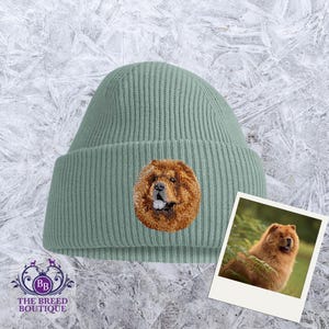 Embroidered Chow Chow Beanie: Unisex Fit, Dog Lover Gift with Box