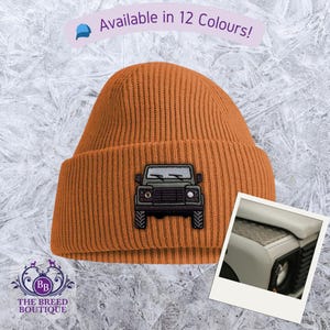 Classic 4x4 Defender Inspired Embroidered Beanie - Eco-Friendly Custom Hat - Off-Road Gift - 4x4 Outdoor Accessory for All Gift Box Included