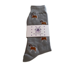 St. Bernard Dog Print Socks Unisex One Size Fit UK 5 - 11, EU 38 - 46, and US 7.5 - 12