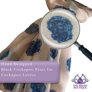 Black Cockapoo Scarf Wrap Cockapoo Shawl in Soft Pink - Etsy