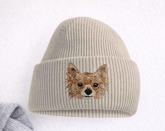 Chihuahua Embroidered Beanie Unisex Dog Lover Hat with Gift Box