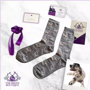 English Setter Socks Unisex One Size Fit UK 5 - 11, EU 38 - 46, US 7.5 - 12 Fun Setter Gift