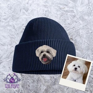 Berretto maltese – 100% poliestere riciclato, vestibilità unisex per adulti – 13 scelte di colore con confezione regalo regalo cane maltese