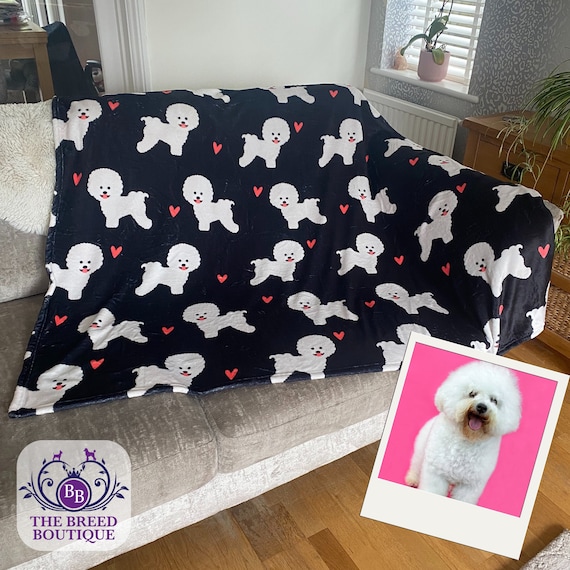 Bichon Frise Blanket Cosy Soft and Stylish Cute Bichon Frise Throw Dog Lover Gift Etsy