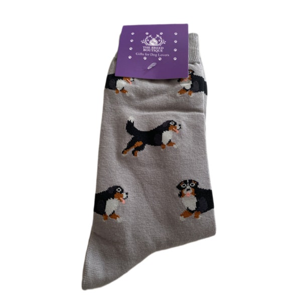 Bernese Mountain Dog Print Unisex Socks Plain Design Unisex One Size UK 5 - 11, EU 38 - 46, US 7.5 - 12