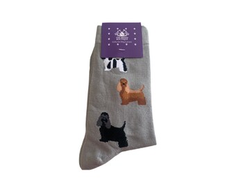 American Cocker Spaniel Socks Fun Unisex Socks One Size Fit Adult UK 5 - 11,  EU 38 - 46, US 7.5 - 12 Step out in style!