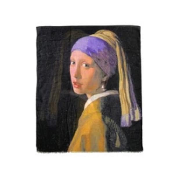 Vermeer Girl With A Pearl Earring Print Scarf