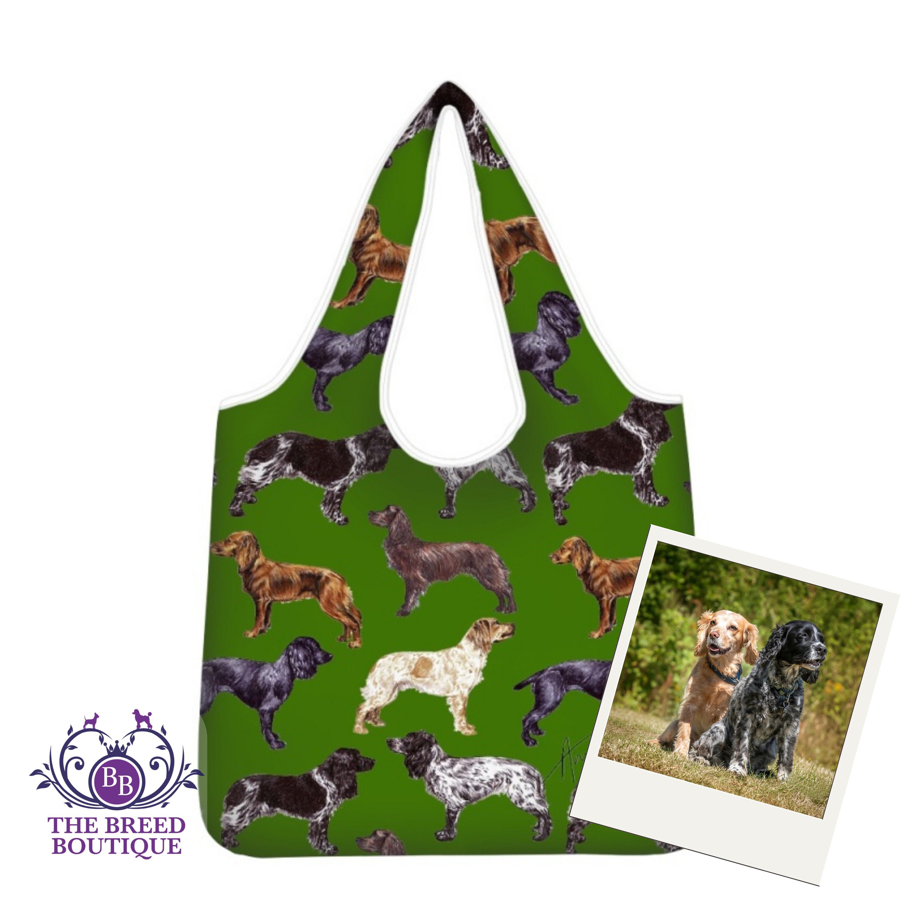 Working Cocker Spaniels Bag Reusable Foldable & Washable Attractive Working Cocker Bag