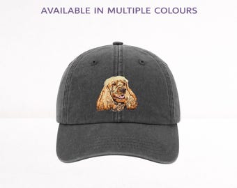 Cocker Spaniel Golden Embroidered Baseball Cap - Unisex Dog Lover Gift Hat - Gift Boxed