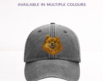 Pomeranian Embroidered Baseball Cap Unisex Dog Lover Hat with Gift Box
