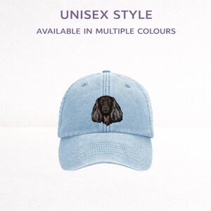 Gorra de béisbol bordada negra de Cocker Spaniel - Gorra unisex, en caja de regalo