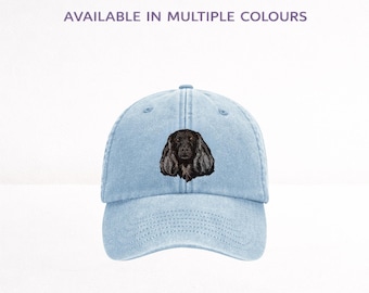 Cocker Spaniel Black Embroidered Baseball Cap - Unisex Hat, Gift Boxed