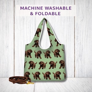 Brown Cockapoo Shopping Bag Tote Bag Chocolate Cockerpoo