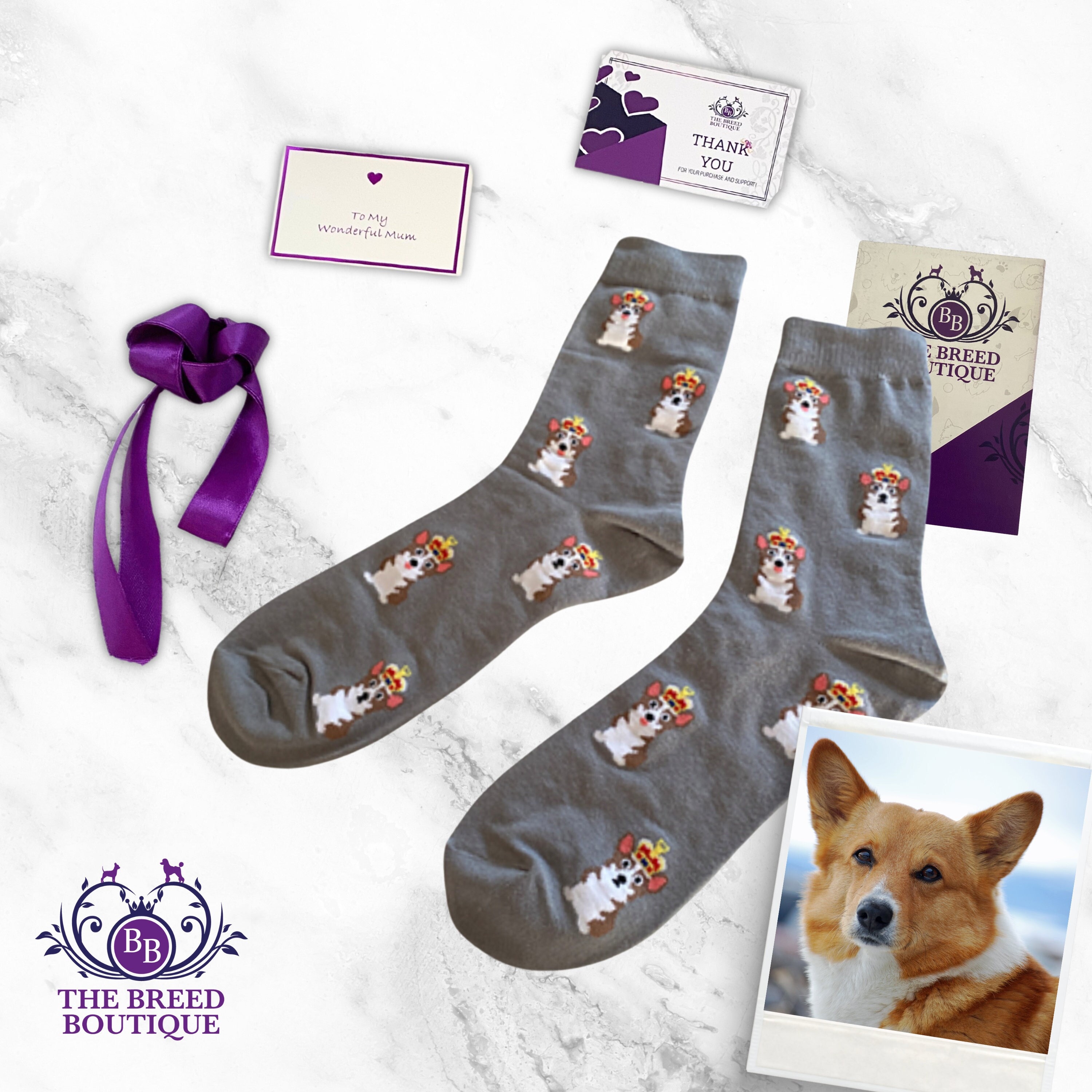 Corgi Socks Unisex One Size Fit UK Size 5 11 EU 38 46 and US 7.5 12 Fun Corgi s Wearing Crowns Dog Gift Etsy