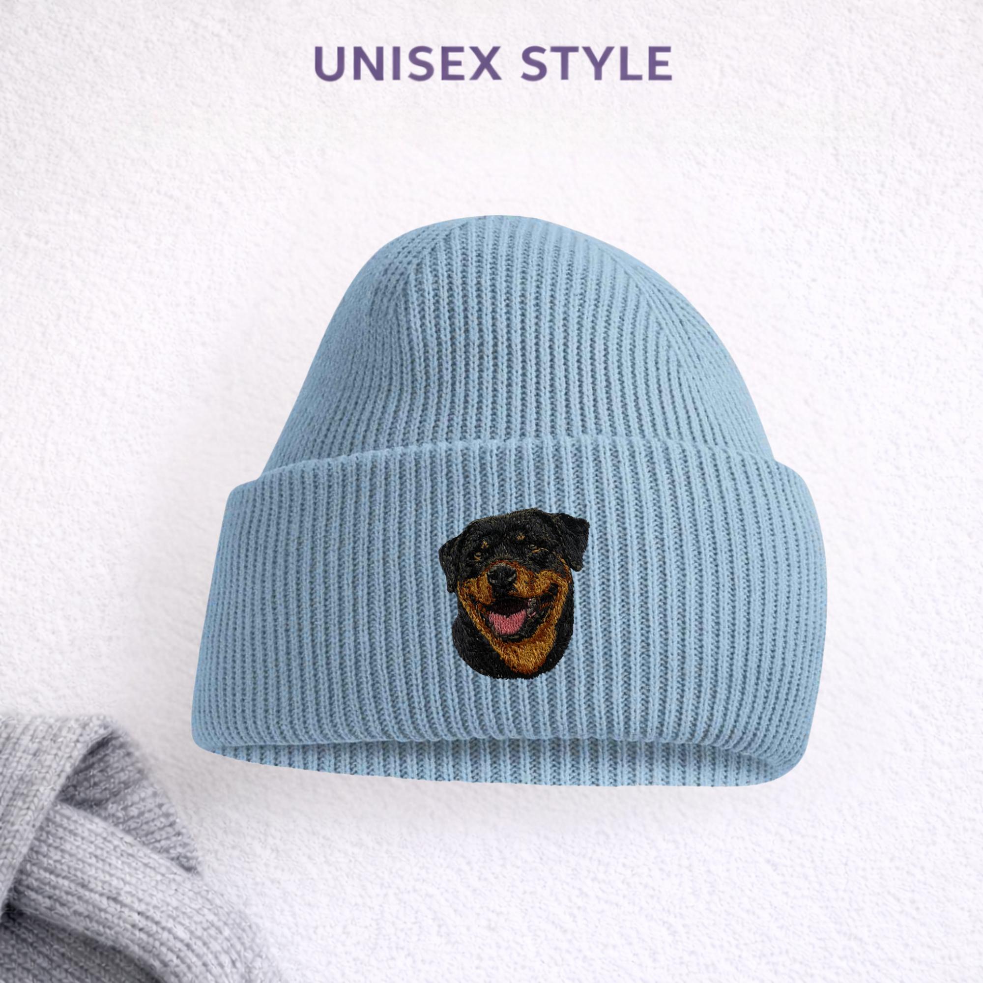 Rottweiler Embroidered Beanie Unisex Dog Lover Hat With Gift Box