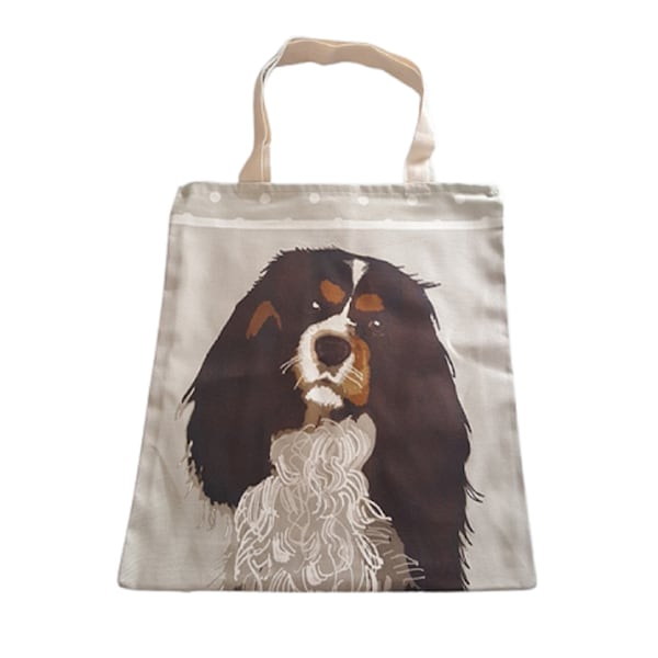 Tri-Colour Cavalier King Charles Spaniel Tote Shopping Bag