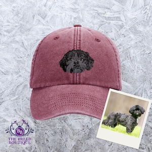 Black Shih Tzu Baseball Cap - Embroidered Dog Hat Gift for Shih Tzu Lovers - Custom Cap in 12 Colours - Gift Boxed