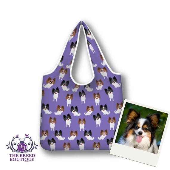 Sac Fourre-tout En Toile Motif Chien - Réutilisable, Lavable, Bandoulière, Pour Courses Ou Plage - 8