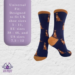 Belgian Malinois Dog Print Socks: Unisex One Size image 5