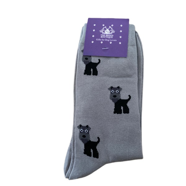 Schwarze Schnauzer-Socken Unisex One Size Fit UK 5 - 46, EU 38 - 46 und US 7,5 - 12