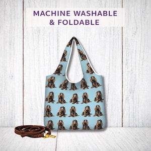 Cocker Spaniel Foldaway Shopping Bag Liver Dog Reusable Tote Gift