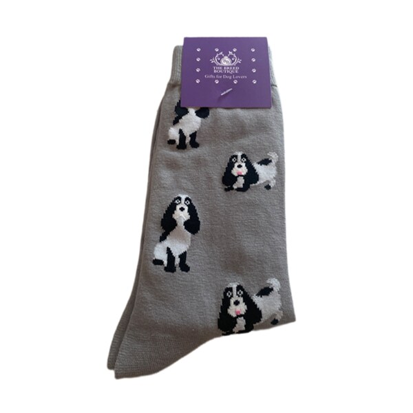 Blue Roan Cocker Spaniel Dog Print Socks Unisex One Size Fit UK 5 - 11, EU 38 - 46, US 7.5 - 12