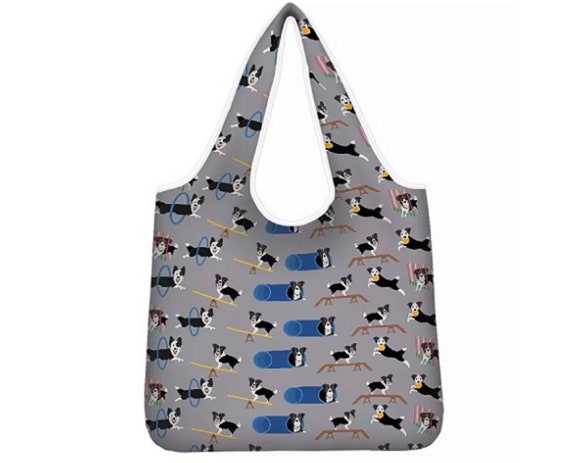 Border Collie Agility Shopping Bag Foldable & Washable Fun Agility