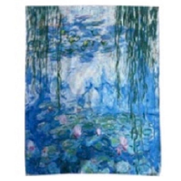 Monet Nénuphars Peinture à l’huile Impression Foulard en soie Châle Wrap