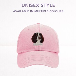 English Springer Spaniel Embroidered Baseball Cap, Unisex Dog Lover Hat with Gift Box
