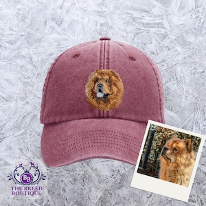 Chow Chow Embroidered Baseball Cap 100% Heavy Washed Cotton Unisex Adult Fit 12 Colour Choices Supplied in a Gift Box Chow Chow Gift