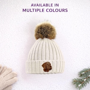 Wirehaired Vizsla Embroidered Beanie Unisex Dog Lover Hat with Gift Box