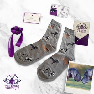 Great Dane Dog Print Socks – Unisex Cotton Blend, Novelty Gift