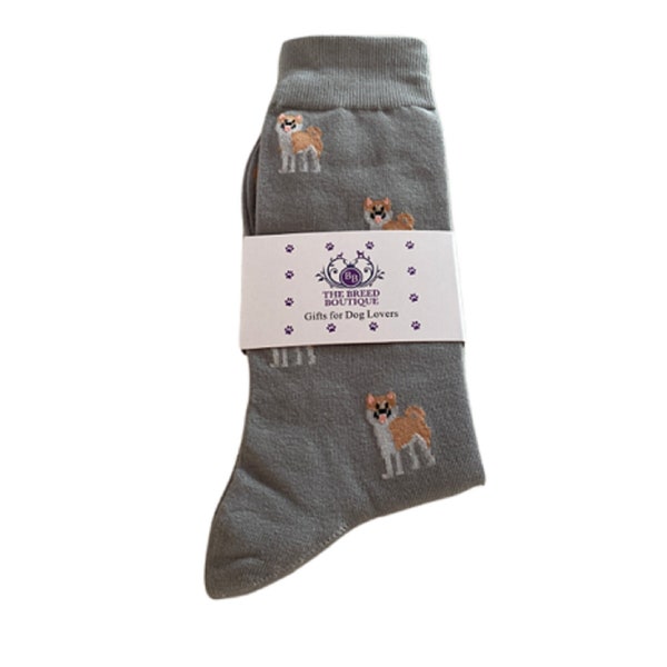 Chaussettes japonaises unisexes à imprimé chien Akita Taille unique UK 5-11, EU 38-46, US 7.5-12