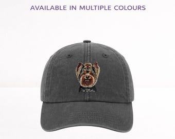 Yorkshire Terrier Embroidered Baseball Cap Unisex Dog Lover Hat with Gift Box