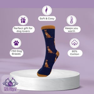 Belgian Malinois Dog Print Socks: Unisex One Size image 4