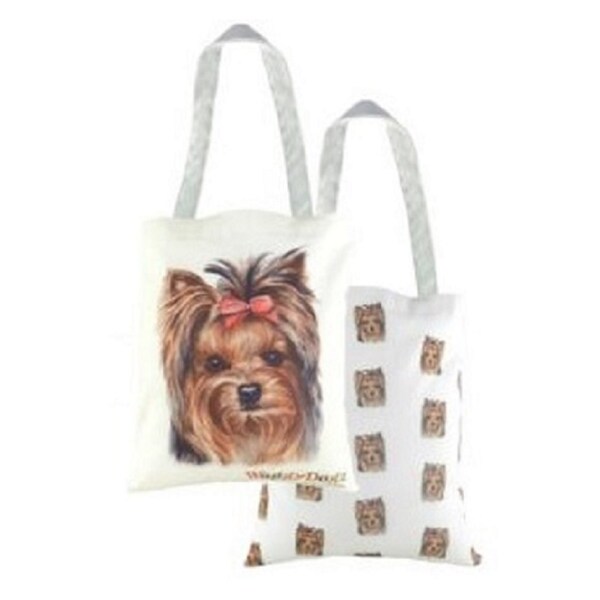 Yorkshire Terriers & Roses Pattern Print Backpack main image 1