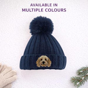 Gorro unisex bordado con diseño de cockapoo para amantes de los perros con caja de regalo
