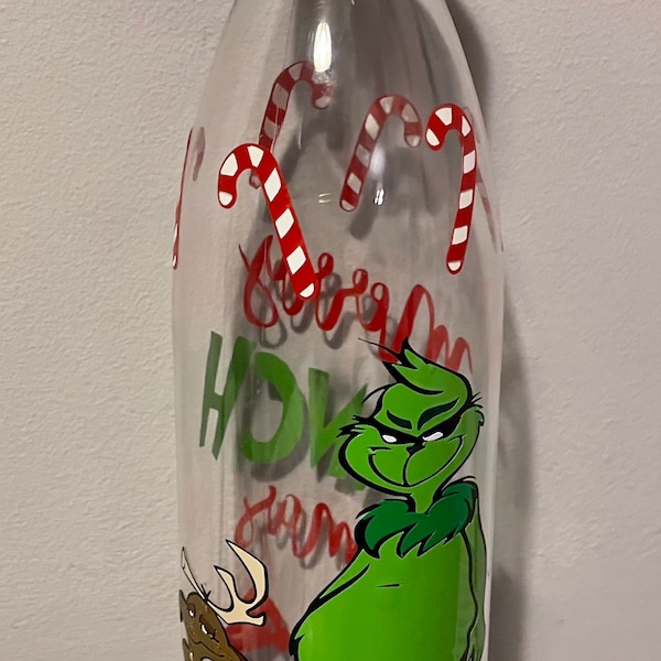 Grinch Water Bottle Etsy UK