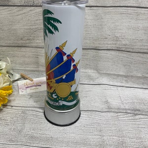Haitian/Haitian Flag Tumbler/Haitian Flag theme/Tumbler/20 Oz Tumbler/ Mug/Thermos/Coffee Mug