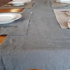 Individual Order for Cindy Natural Linen Table Runner, Rustic Table Decor, Softened Linen Runner, Washed Linen Table Runner
