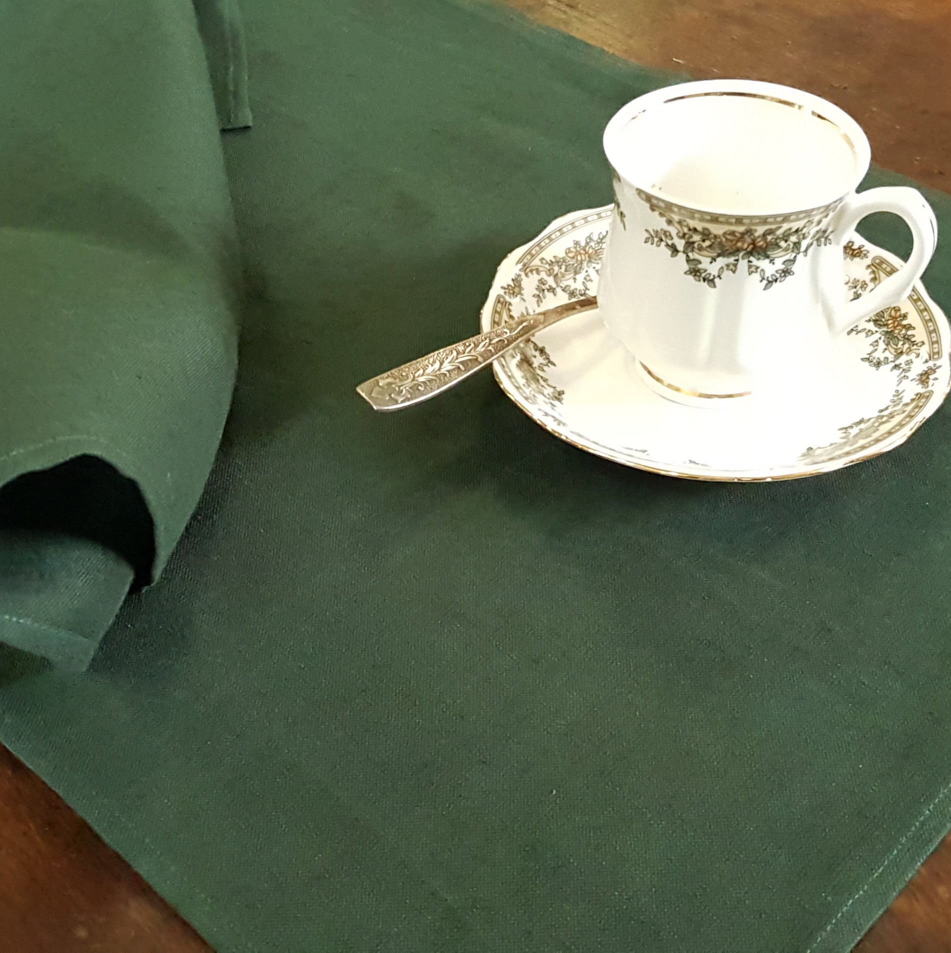 Forest Green Placemats, Linen Placemats, Table Linens, Green Linens Etsy