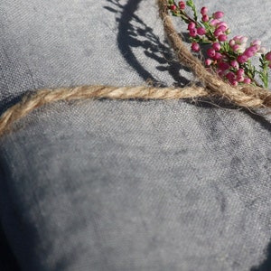 Grey linen place mats from European flax