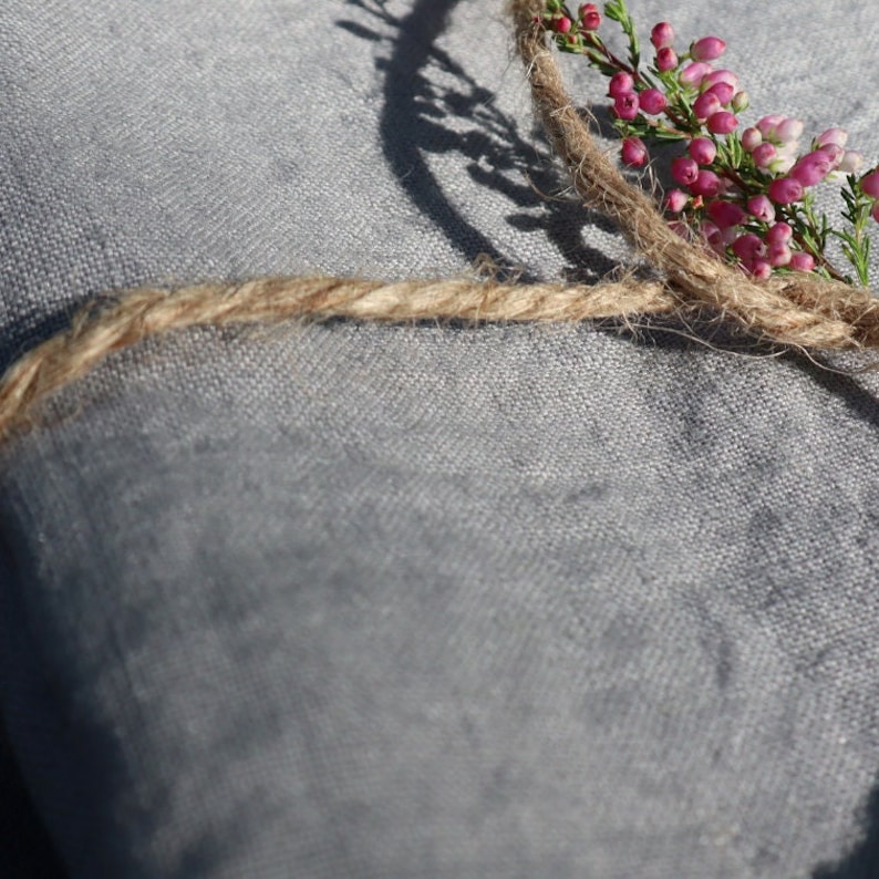 Grey linen place mats from European flax