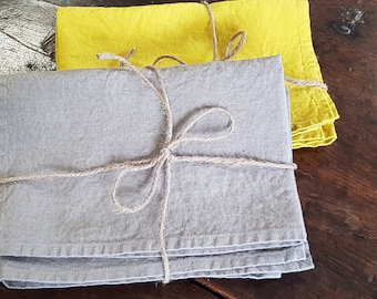 Washed Linen Napkins Soft, Handmade Table Linens as Sustainable Gift
