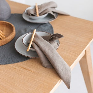 Soft Linen Napkins Set of 2, Natural Table Linens for Wedding or Party, Various Colors image 6