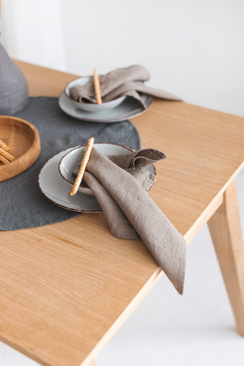 Soft Linen Napkins Set of 2, Natural Table Linens for Wedding or Party, Various Colors image 6