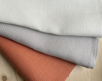 Waffle Linen Kitchen Towels - Set of 3, Absorbent Tea Towels